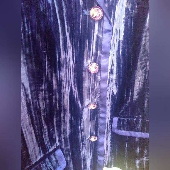 Designer vintage purple velvet blazer - Picture 2 of 2